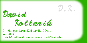 david kollarik business card